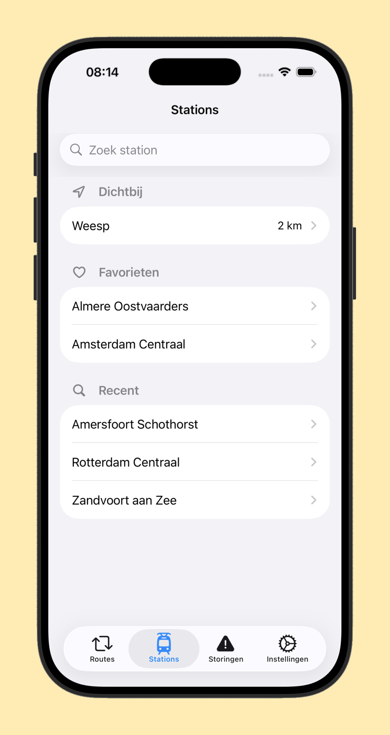 Forens — Stations scherm