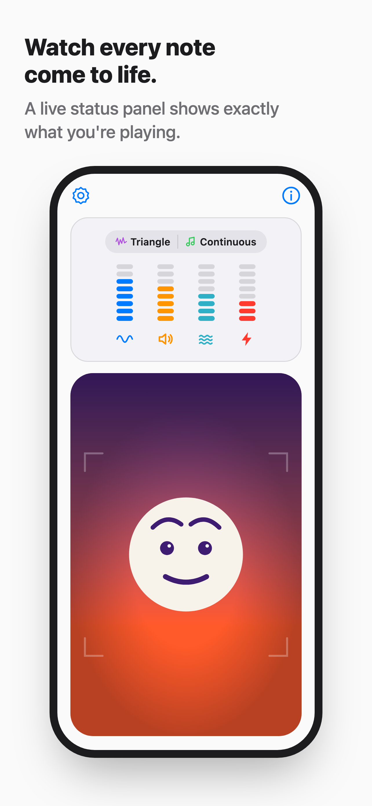 Quavery screenshot: Watch every note come to life
